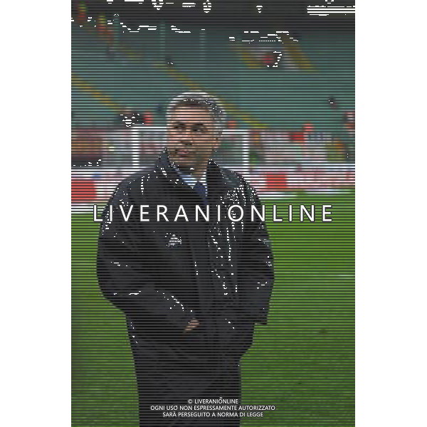 MILANO,13-11-01 DFP/GIORGIO RAVEZZANI MILAN-PERUGIA: CARLO ANCELOTTI AG ALDO LIVERANI SAS