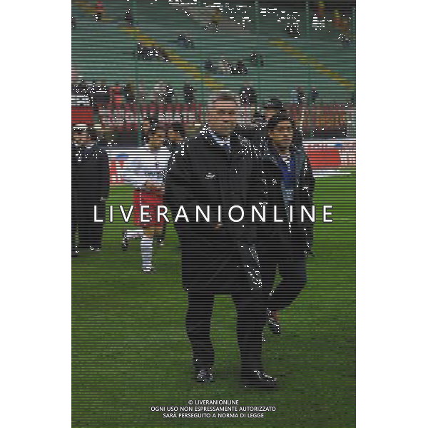 MILANO,13-11-01 DFP/GIORGIO RAVEZZANI MILAN-PERUGIA: CARLO ANCELOTTI AG ALDO LIVERANI SAS