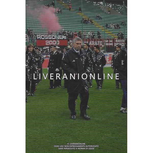 MILANO,13-11-01 DFP/GIORGIO RAVEZZANI MILAN-PERUGIA: CARLO ANCELOTTI AG ALDO LIVERANI SAS