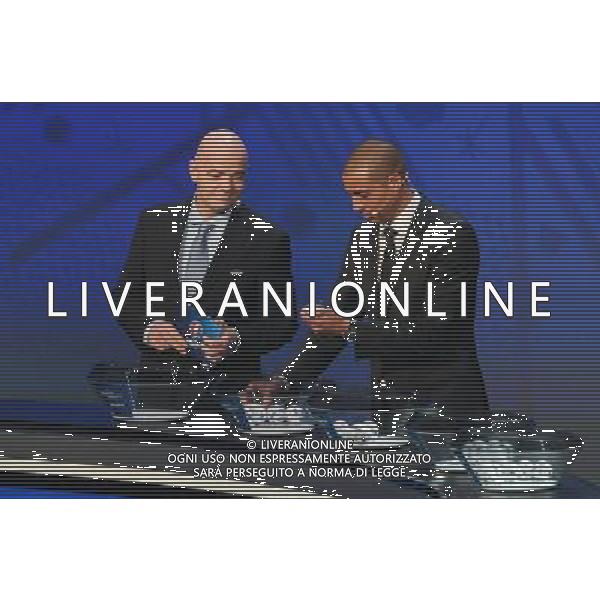 Gianni Infantino / David Trezeguet - 12.12.2015 - Tirage au sort Euro 2016 -Paris Photo : Andre Ferreira / Icon Sport ONLY ITALY/Agenzia Aldo Liverani s.a.s.