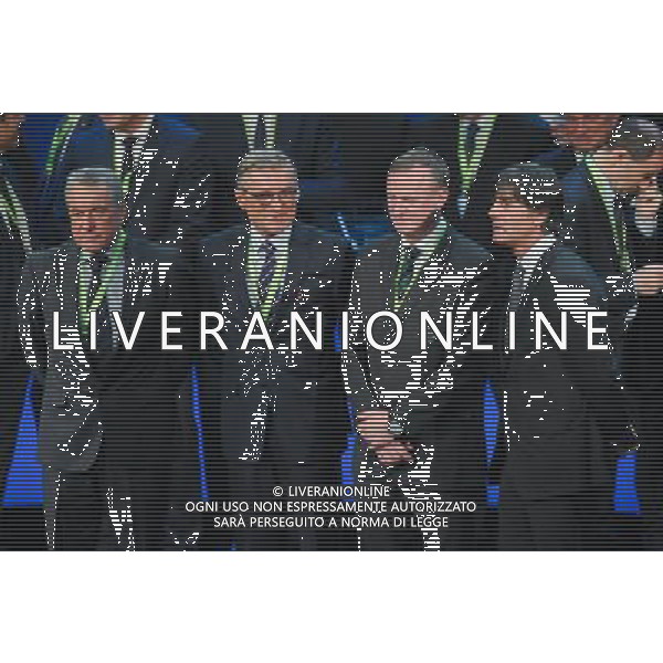 Joachim Low / Mikhail Fomenko / Adam Nawalka / Michael O\'Neill - 12.12.2015 - Tirage au sort Euro 2016 -Paris Photo : Andre Ferreira / Icon Sport ONLY ITALY/Agenzia Aldo Liverani s.a.s.