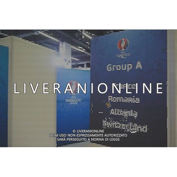 illustration Groupe A - France / Roumanie / Albanie / Swisse - 12.12.2015 - Tirage au sort Euro 2016 -Paris Photo : Andre Ferreira / Icon Sport ONLY ITALY/Agenzia Aldo Liverani s.a.s.