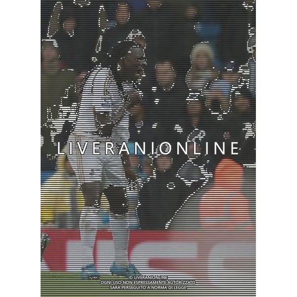 Swansea City\'s Bafetibis Gomis celebrates scoring his sides equalising goal to make the score 1-1in the last minute of the match Photographer Stephen White/CameraSport Football - Barclays Premiership - Manchester City v Swansea City - Saturday 12th December 2015 - City of Manchester Stadium - Manchester © CameraSport - 43 Linden Ave. Countesthorpe. Leicester. England. LE8 5PG - Tel: +44 (0) 116 277 4147 - admin@camerasport.com - www.camerasport.com AG ALDO LIVERANI SAS ONLY ITALY