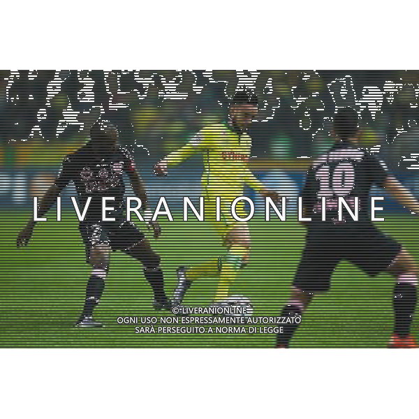 Adrien THOMASSON / Jean Daniel AKPA AKPRO - 12.12.2015 - Nantes / Toulouse - 18eme journee de Ligue 1 Photo : Vincent Michel / Icon Sport AG ALDO LIVERANI SAS ONLY ITALY