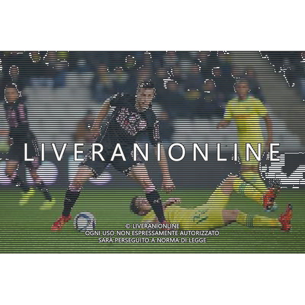 Uros SPAJIC / Emiliano SALA - 12.12.2015 - Nantes / Toulouse - 18eme journee de Ligue 1 Photo : Vincent Michel / Icon Sport AG ALDO LIVERANI SAS ONLY ITALY
