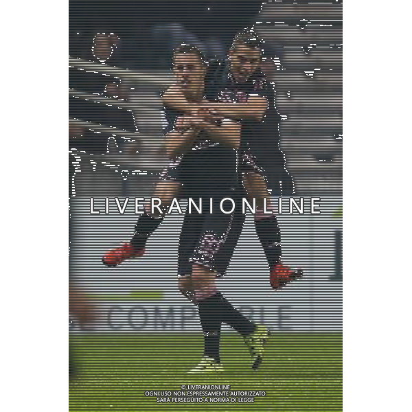Joie Aleksandar PESIC / Wissam BEN YEDDER - 12.12.2015 - Nantes / Toulouse - 18eme journee de Ligue 1 Photo : Vincent Michel / Icon Sport AG ALDO LIVERANI SAS ONLY ITALY