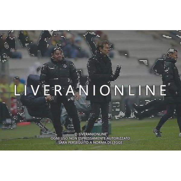 Dominique ARRIBAGE / Mickael DEBEVE - 12.12.2015 - Nantes / Toulouse - 18eme journee de Ligue 1 Photo : Vincent Michel / Icon Sport AG ALDO LIVERANI SAS ONLY ITALY