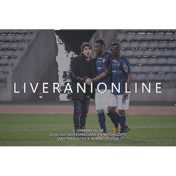 Jean Luc VASSEUR / Richard SOCRIER / Tiecoro KEITA - 11.12.2015 - Paris FC / Lens - 18eme journee Ligue 2 Photo : Nolwenn Le Gouic / Icon Sport/ AGENZIA ALDO LIVERANI SAS - ITALY ONLY EDITORIAL USE ONLY