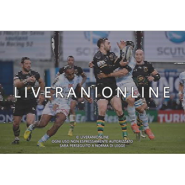 George North WINGER / Joe ROKOCOKO - 12.12.2015 - Racing 92 / Northampton - European Rugby Champions Cup Photo : Nolwenn Le Gouic / Icon Sport/ AGENZIA ALDO LIVERANI SAS - ITALY ONLY EDITORIAL USE ONLY