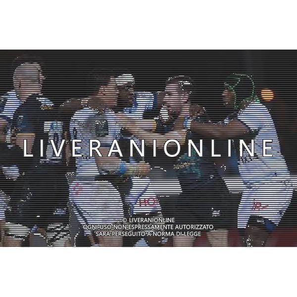 altercation Chris MASOE / JJ HANRAHAN - 12.12.2015 - Racing 92 / Northampton - European Rugby Champions Cup Photo : Nolwenn Le Gouic / Icon Sport/ AGENZIA ALDO LIVERANI SAS - ITALY ONLY EDITORIAL USE ONLY