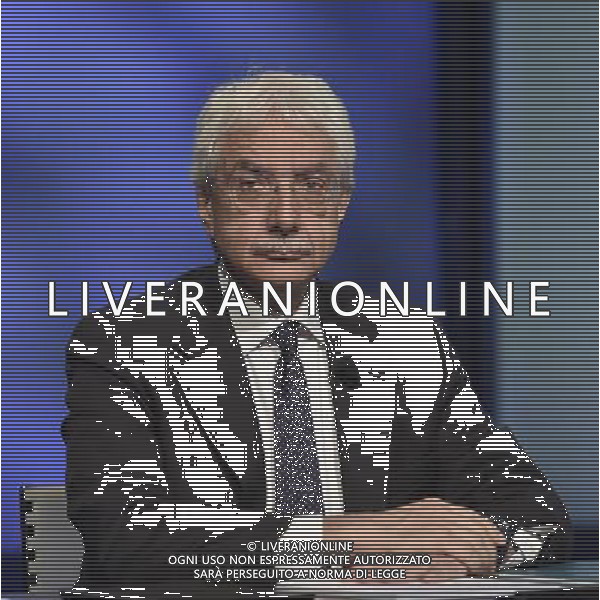 Roma - 13.12.2015 - Studi Rai Teulada - Trasmissione TV \' In Mezzora \' - nella foto: Salvatore Rossi Direttore Generale di Bankitalia / Ph Corradetti - AG. Aldo LiveraniSalvatore Rossi banchiere ed economista italiano. Direttore generale della Banca d\'Italia e presidente dell\'Istituto per la vigilanza sulle assicurazioni - ospite della trasmissione televisiva \'in1/2h\' - Roma 13 dicembre 2015 / AGENZIA ALDO LIVERANI SAS - ITALY ONLY EDITORIAL USE ONLY