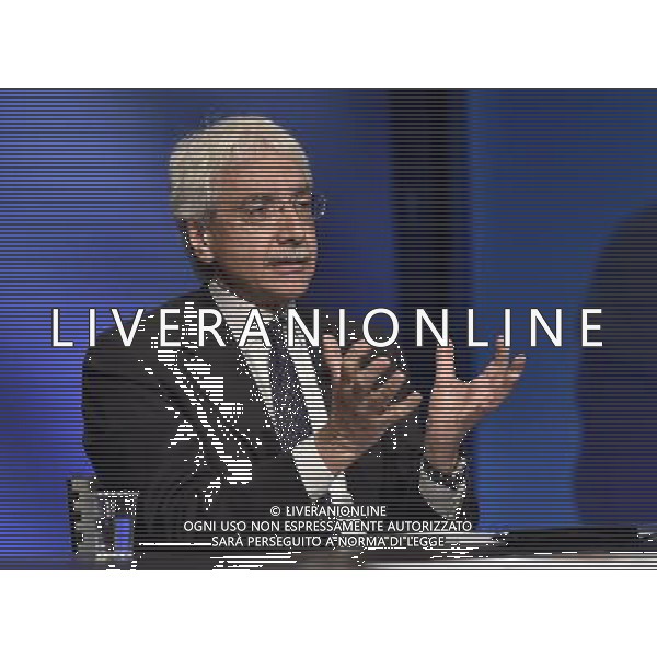 Roma - 13.12.2015 - Studi Rai Teulada - Trasmissione TV \' In Mezzora \' - nella foto: Salvatore Rossi Direttore Generale di Bankitalia / Ph Corradetti - AG. Aldo LiveraniSalvatore Rossi banchiere ed economista italiano. Direttore generale della Banca d\'Italia e presidente dell\'Istituto per la vigilanza sulle assicurazioni - ospite della trasmissione televisiva \'in1/2h\' - Roma 13 dicembre 2015 / AGENZIA ALDO LIVERANI SAS - ITALY ONLY EDITORIAL USE ONLY
