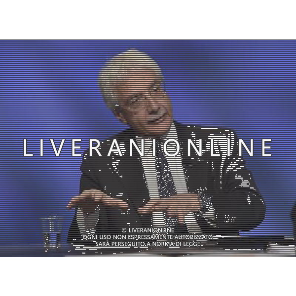 Roma - 13.12.2015 - Studi Rai Teulada - Trasmissione TV \' In Mezzora \' - nella foto: Salvatore Rossi Direttore Generale di Bankitalia / Ph Corradetti - AG. Aldo LiveraniSalvatore Rossi banchiere ed economista italiano. Direttore generale della Banca d\'Italia e presidente dell\'Istituto per la vigilanza sulle assicurazioni - ospite della trasmissione televisiva \'in1/2h\' - Roma 13 dicembre 2015 / AGENZIA ALDO LIVERANI SAS - ITALY ONLY EDITORIAL USE ONLY