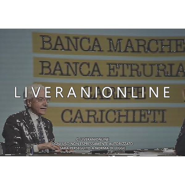Roma - 13.12.2015 - Studi Rai Teulada - Trasmissione TV \' In Mezzora \' - nella foto: Salvatore Rossi Direttore Generale di Bankitalia / Ph Corradetti - AG. Aldo LiveraniSalvatore Rossi banchiere ed economista italiano. Direttore generale della Banca d\'Italia e presidente dell\'Istituto per la vigilanza sulle assicurazioni - ospite della trasmissione televisiva \'in1/2h\' - Roma 13 dicembre 2015 / AGENZIA ALDO LIVERANI SAS - ITALY ONLY EDITORIAL USE ONLY