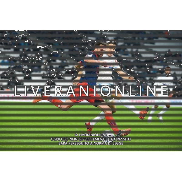 Jerome LE MOIGNE / Lucas OCAMPOS - 13.12.2015 - Marseille / Gazelec Ajaccio - 18eme journee de Ligue 1 Photo : Gaston Petrelli / Icon Sport AG ALDO LIVERANI SAS 