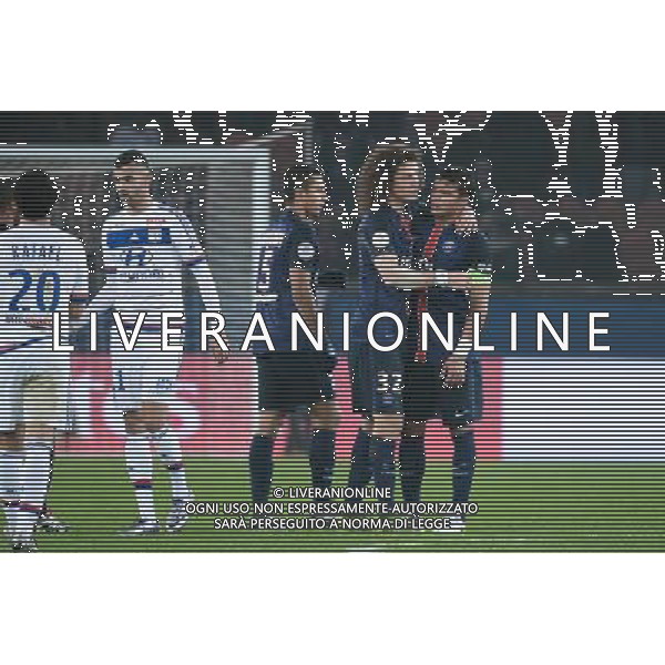 David LUIZ / Thiago SILVA - 13.12.2015 - PSG / Lyon - 18eme journee Ligue 1 Photo : Nolwenn Le Gouic / Icon Sport AG ALDO LIVERANI SAS ONLY ITALY
