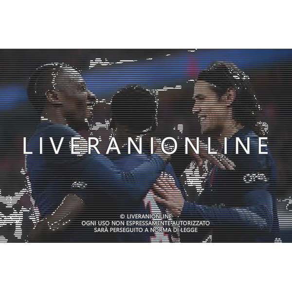 Serge AURIER / Edinson CAVANI / Blaise MATUIDI - 13.12.2015 - PSG / Lyon - 18eme journee Ligue 1 Photo : Nolwenn Le Gouic / Icon Sport AG ALDO LIVERANI SAS ONLY ITALY