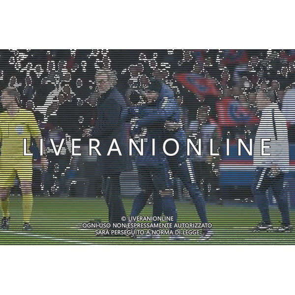 Laurent BLANC / Serge AURIER / Layvin KURZAWA - 13.12.2015 - PSG / Lyon - 18eme journee Ligue 1 Photo : Nolwenn Le Gouic / Icon Sport AG ALDO LIVERANI SAS ONLY ITALY