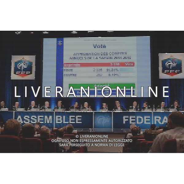 vue generale - vote - 12.12.2015 - Assemblee federale FFF - Palais des Congres - Paris Photo : Nolwenn Le Gouic / Icon Sport/ AGENZIA ALDO LIVERANI SAS - ITALY ONLY EDITORIAL USE ONLY