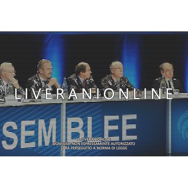 Noel LE GRAET / Frederic THIRIEZ - 12.12.2015 - Assemblee federale FFF - Palais des Congres - Paris Photo : Nolwenn Le Gouic / Icon Sport/ AGENZIA ALDO LIVERANI SAS - ITALY ONLY EDITORIAL USE ONLY