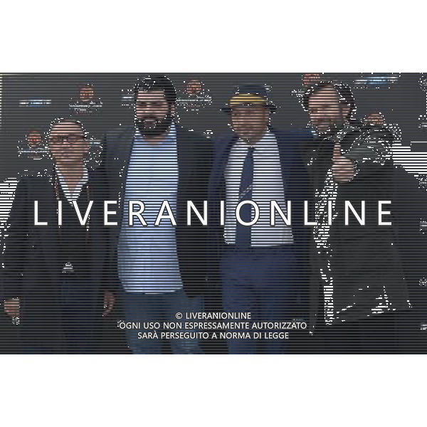 Phtocall per la presentazione di Masterchef Milano - 15.12.2015 Nella Foto:Bruno Barbieri, Carlo Cracco, Joe Bastianich, Antonino Cannavacciuolo /Ph.Vitez-Ag. Aldo Liverani
