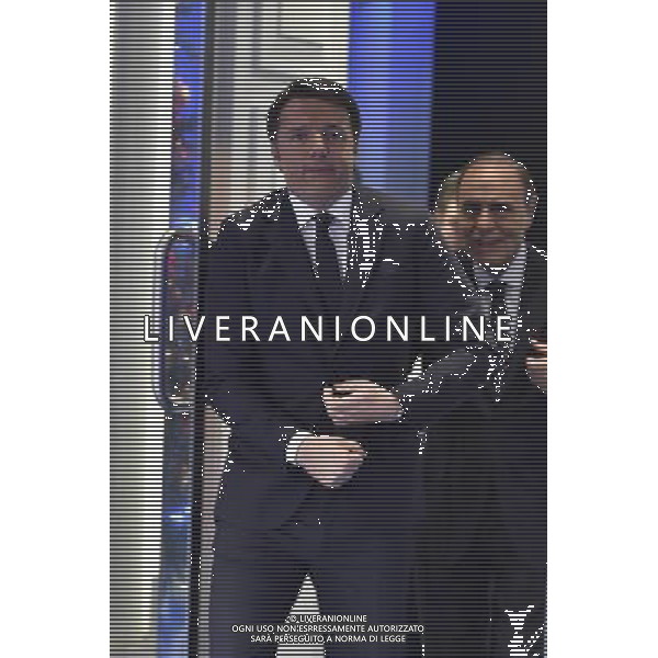 Il Premier Matteo Renzi ospite della trasmissione televisiva \'Porta a Porta\' Roma 15 dicembre 2015 Â©Corradetti/AGENZIA ALDO LIVERANI SAS