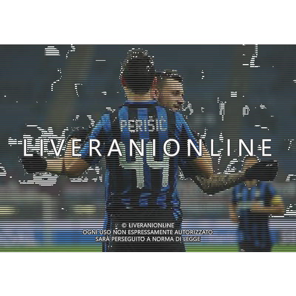 Coppa Italia TIM Cup 2015/2016 Ottavi di Finale Milano - 15.12.2015 Inter-Cagliari Nella Foto:perisic esultanza dopo il gol con brozovic /Ph.Vitez-Ag. Aldo Liverani