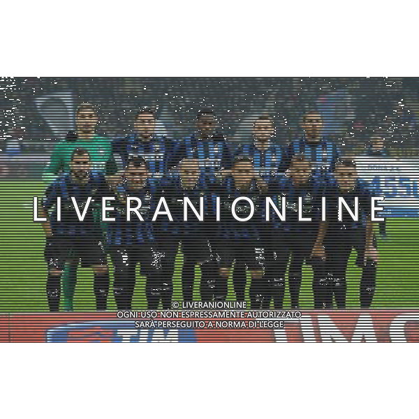 Coppa Italia TIM Cup 2015/2016 Ottavi di Finale Milano - 15.12.2015 Inter-Cagliari Nella Foto:Inter Squadra Formazione Carrizo,D\'Ambrosio,Kondogbia,Brozovic,Juan Jesus,Montoya,Medel,Palacio,Nagatomo,Biabiany,Manaj /Ph.Vitez-Ag. Aldo Liverani