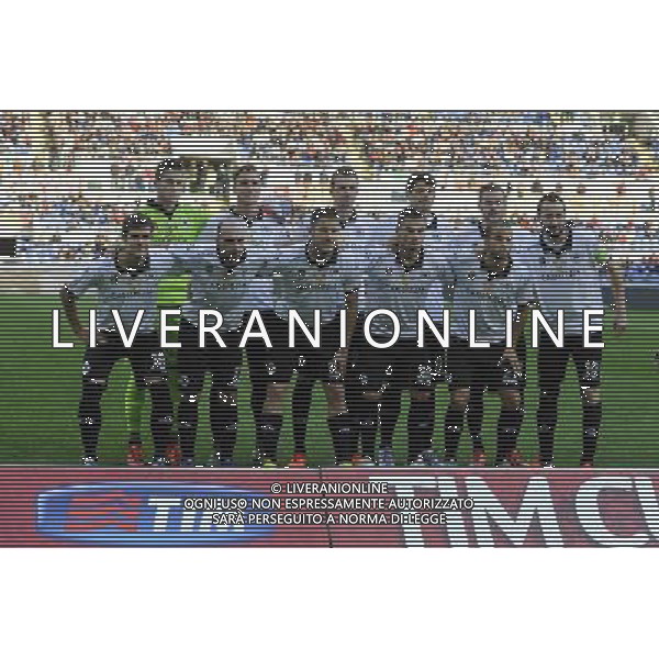TIM CUP 2015-2016 Ottavi di finale Roma vs Spezia - Roma - 16.12.2015 - nella foto: La formazione dello Spezia / Ph. Corradetti - AG. Aldo Liverani