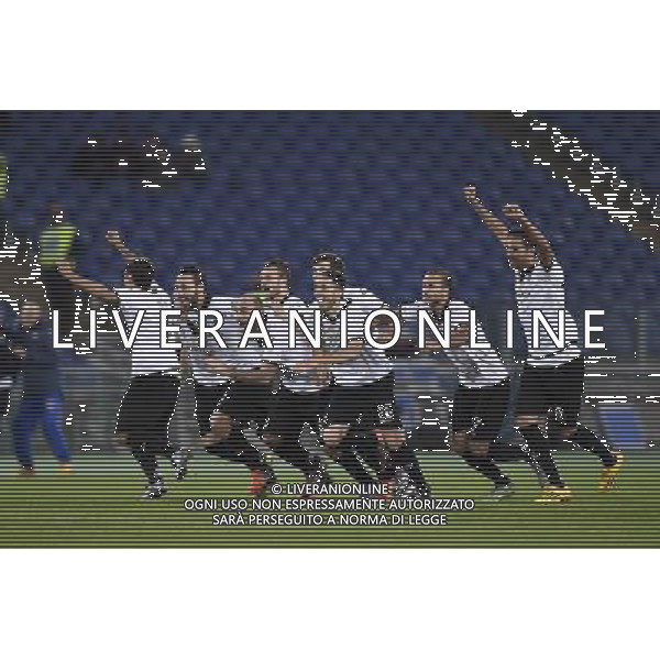 TIM CUP 2015-2016 Ottavi di finale Roma vs Spezia - Roma - 16.12.2015 - nella foto: esultanza giocatori Spezia / Ph. Corradetti - AG. Aldo Liverani