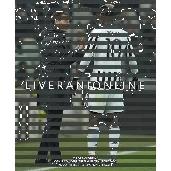 Coppa Italia TIM Cup 2015/2016 Ottavi di Finale Torino - 16.12.2015 Juventus-Torino Nella Foto:allegri massimiliano e paul pogba /Ph.Vitez-Ag. Aldo Liverani