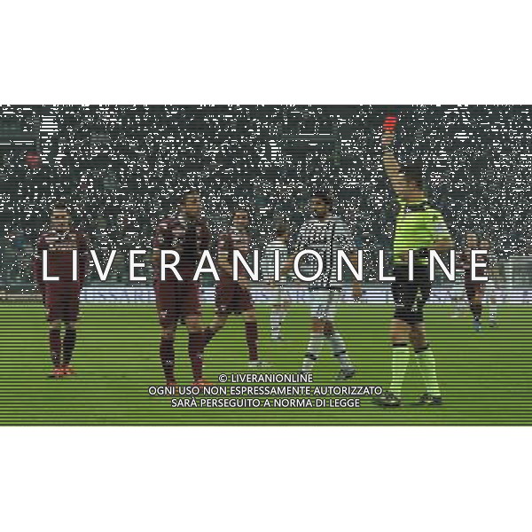 Coppa Italia TIM Cup 2015/2016 Ottavi di Finale Torino - 16.12.2015 Juventus-Torino Nella Foto: cartellino rosso per l\'espulsione di molinaro /Ph.Vitez-Ag. Aldo Liverani