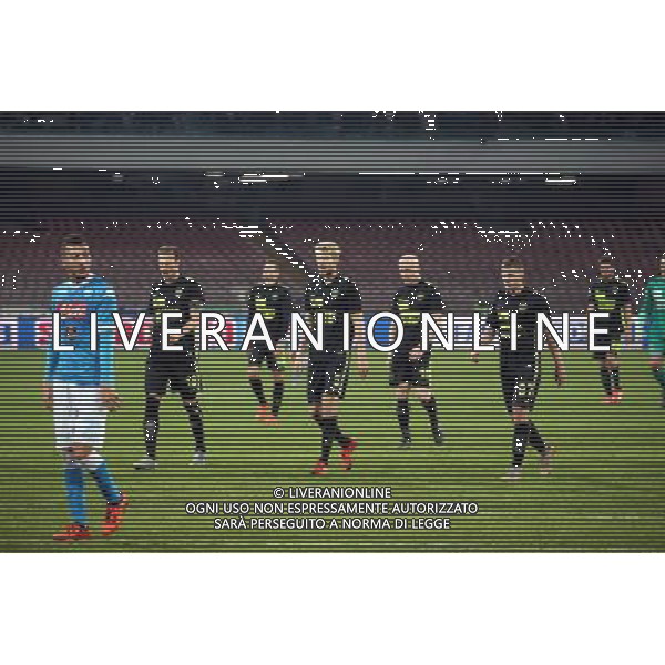 NAPOLI - HELLAS VERONA COPPA ITALIA TIM CUP 16 DICEMBRE 2015 NELLA FOTO LA DELUSIONE DEI GIOCATORI DEL VERONA A FINE GARA ©FOTOEXPRESS / AGENZIA ALDO LIVERANI SAS