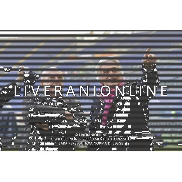 TIM CUP 2015-2016 Ottavi di finale Roma vs Spezia - Roma - 16.12.2015 - nella foto: Gabriele Volpi patron dello Spezia e Giovanni Grazzini presidente / Ph. Corradetti - AG. Aldo Liverani/ AGENZIA ALDO LIVERANI SAS