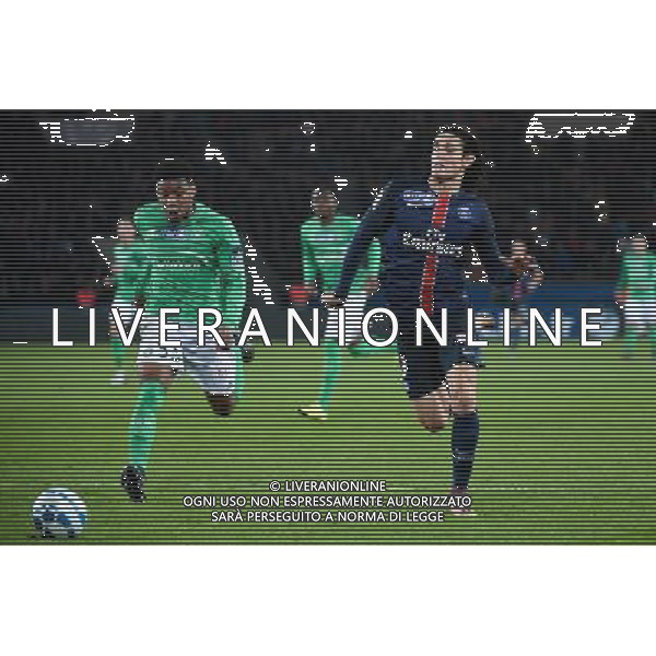 Edinson CAVANI / Ronael PIERRE GABRIEL - 16.12.2015 - PSG / Saint Etienne - Coupe de la Ligue - 1/8 de finale Photo : Nolwenn Le Gouic / Icon Sport/ AGENZIA ALDO LIVERANI SAS - ITALY ONLY EDITORIAL USE ONLY