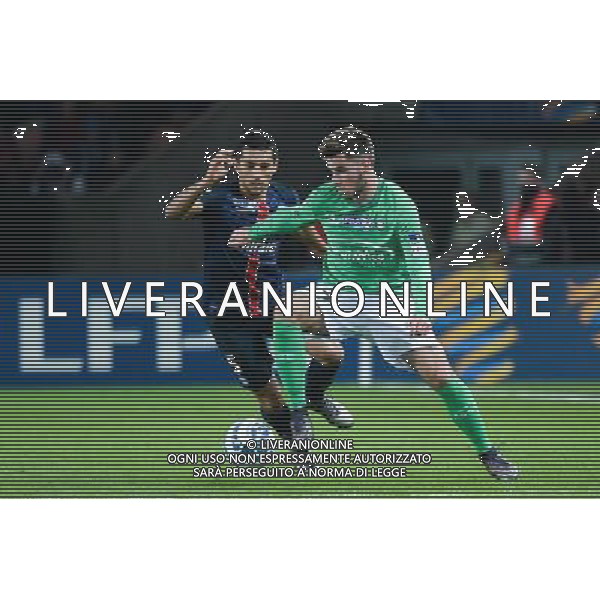 MARQUINHOS / Hugo ROUSSET - 16.12.2015 - PSG / Saint Etienne - Coupe de la Ligue - 1/8 de finale Photo : Nolwenn Le Gouic / Icon Sport/ AGENZIA ALDO LIVERANI SAS - ITALY ONLY EDITORIAL USE ONLY