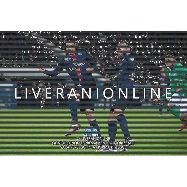 Edinson CAVANI / Layvin KURZAWA - 16.12.2015 - PSG / Saint Etienne - Coupe de la Ligue - 1/8 de finale Photo : Nolwenn Le Gouic / Icon Sport/ AGENZIA ALDO LIVERANI SAS - ITALY ONLY EDITORIAL USE ONLY