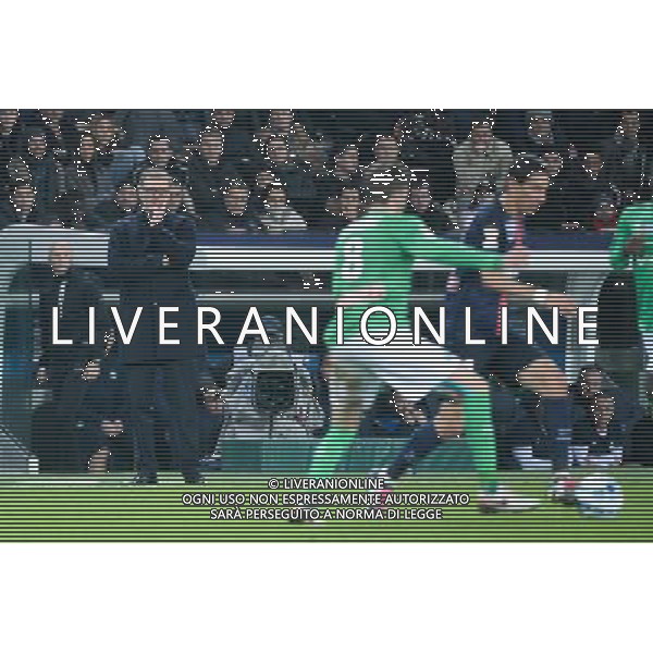 Laurent BLANC / Angel DI MARIA - 16.12.2015 - PSG / Saint Etienne - Coupe de la Ligue - 1/8 de finale Photo : Nolwenn Le Gouic / Icon Sport/ AGENZIA ALDO LIVERANI SAS - ITALY ONLY EDITORIAL USE ONLY