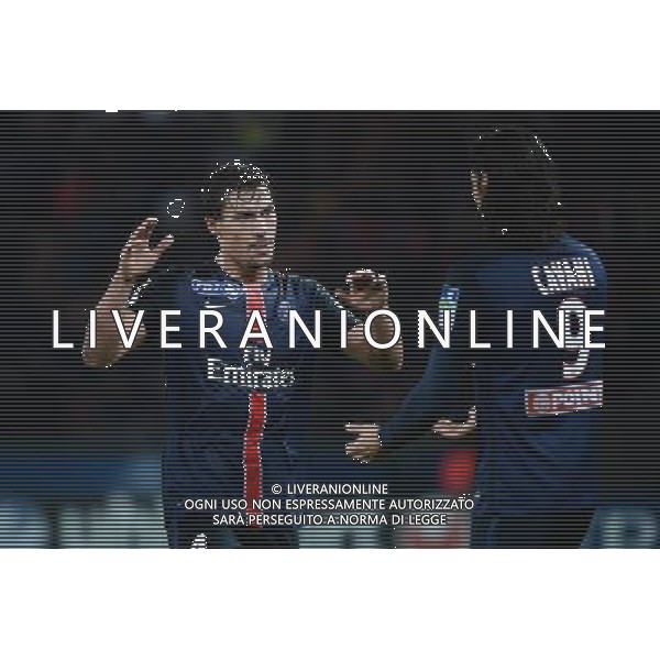 Benjamin STAMBOULI / Edinson CAVANI - 16.12.2015 - PSG / Saint Etienne - Coupe de la Ligue - 1/8 de finale Photo : Nolwenn Le Gouic / Icon Sport/ AGENZIA ALDO LIVERANI SAS - ITALY ONLY EDITORIAL USE ONLY