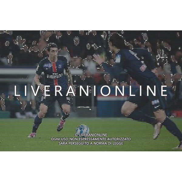 Angel DI MARIA / Edinson CAVANI - 16.12.2015 - PSG / Saint Etienne - Coupe de la Ligue - 1/8 de finale Photo : Nolwenn Le Gouic / Icon Sport/ AGENZIA ALDO LIVERANI SAS - ITALY ONLY EDITORIAL USE ONLY