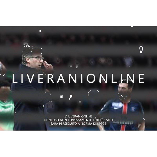 Laurent BLANC / Ezequiel LAVEZZI - 16.12.2015 - PSG / Saint Etienne - Coupe de la Ligue - 1/8 de finale Photo : Nolwenn Le Gouic / Icon Sport/ AGENZIA ALDO LIVERANI SAS - ITALY ONLY EDITORIAL USE ONLY