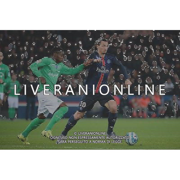 Zlatan IBRAHIMOVIC / Rupert Nathan DEKOKE - 16.12.2015 - PSG / Saint Etienne - Coupe de la Ligue - 1/8 de finale Photo : Nolwenn Le Gouic / Icon Sport/ AGENZIA ALDO LIVERANI SAS - ITALY ONLY EDITORIAL USE ONLY
