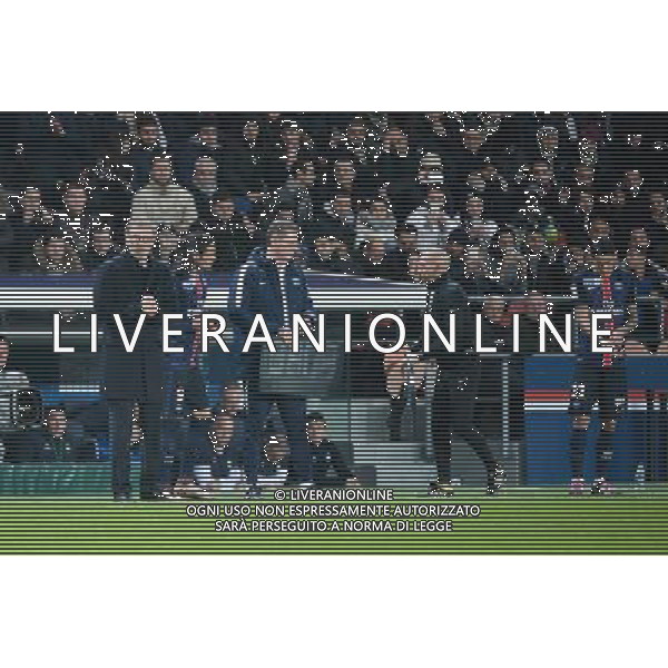 Laurent BLANC / Angel DI MARIA / Edinson CAVANI - 16.12.2015 - PSG / Saint Etienne - Coupe de la Ligue - 1/8 de finale Photo : Nolwenn Le Gouic / Icon Sport/ AGENZIA ALDO LIVERANI SAS - ITALY ONLY EDITORIAL USE ONLY