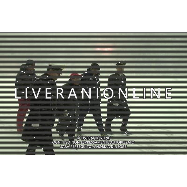 MILANO,13-12-01 DFP/GIORGIO RAVEZZANI MILAN-LAZIO COPPA ITALIA RINVIATA PER NEVE: SOPRALLUOGO ARBITRO MESSINA AG ALDO LIVERANI SAS