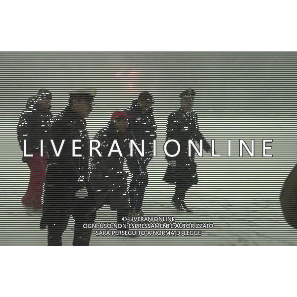 MILANO,13-12-01 DFP/GIORGIO RAVEZZANI MILAN-LAZIO COPPA ITALIA RINVIATA PER NEVE: SOPRALLUOGO ARBITRO MESSINA AG ALDO LIVERANI SAS