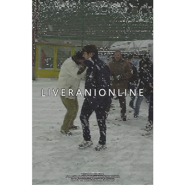MILANO,13-12-01 DFP/GIORGIO RAVEZZANI MILAN-LAZIO COPPA ITALIA RINVIATA PER NEVE CLAUDIO LOPEZ AG ALDO LIVERANI SAS