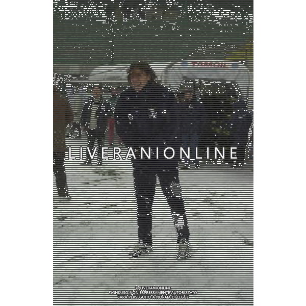 MILANO,13-12-01 DFP/GIORGIO RAVEZZANI MILAN-LAZIO COPPA ITALIA RINVIATA PER NEVE HERNAN CRESPO AG ALDO LIVERANI SAS