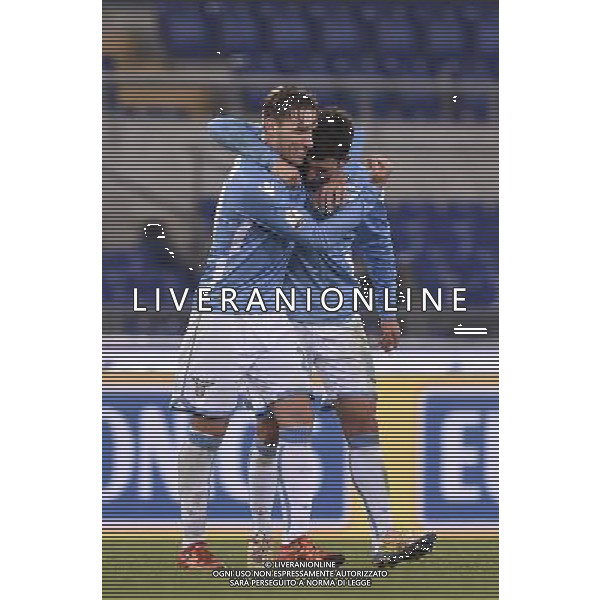 TIM CUP 2015-2016 Ottavi di Finale Roma - 17.12.2015 SS Lazio vs Udinese - nella foto: esultanza di lucas biglia che abbraccia danilo cataldi a fine gara / Ph.Corradetti - AG. Aldo Liverani/ AGENZIA ALDO LIVERANI SAS -