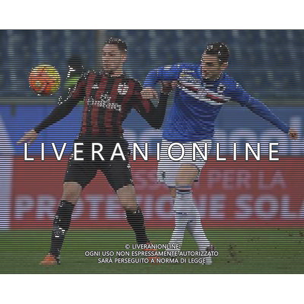 Coppa Italia TIM Cup 2015/2016 Ottavi di Finale Genova - 17.12.2015 Sampdoria-Milan Nella Foto:de sciglio bonazzoli /Ph.Vitez-Ag. Aldo Liverani