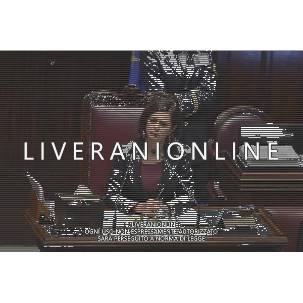 Camera dei Deputati - Mozione di sfiducia nei confronti della Ministra per le riforme costituzionali e i rapporti con il Parlamento Maria Elena Boschi Roma - 18.12.2015 - nella foto: Laura Boldrini / Ph. Corradetti - AG. Aldo Liverani/ AGENZIA ALDO LIVERANI SAS -